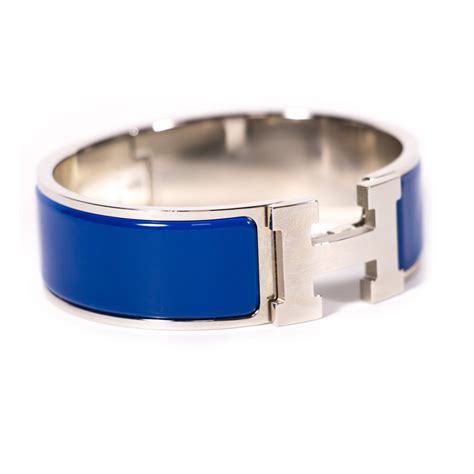 blue hermes exotic.bracelet|Hermes enamel h bracelet.